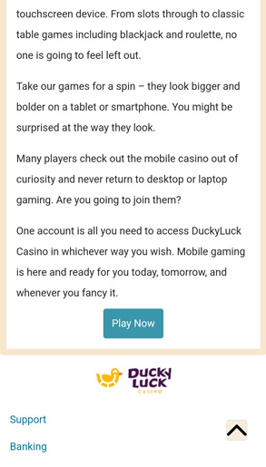 The casino mobile version