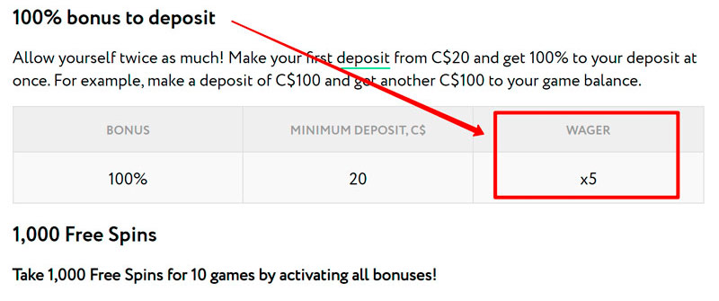 Terms and conditions of the deposit bonus